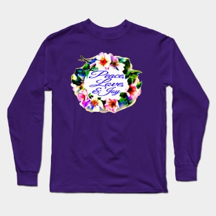 Peace Love Joy Floral Long Sleeve T-Shirt